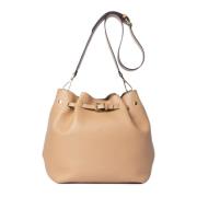 Natalia Beige Skinn Bucket Bag