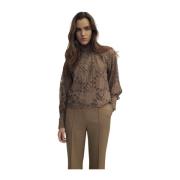 Grønn Broderie Anglaise Top Bluse