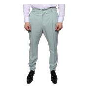 Mintgrønn Skinny Dress Pants med Logo