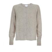 Angora Kneppet Cardigan Sand