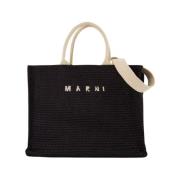 Svart Bomull Shopper Bag