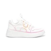 Hvite Skinn Sneakers med Memory Foam