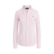 Slim FIT Knit Oxford Skjorte - Rosa