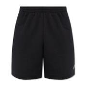 Bomulls shorts med trykt logo