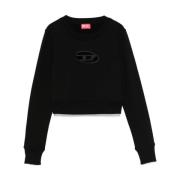 Svart Cut-Out Sweater Crew Neck