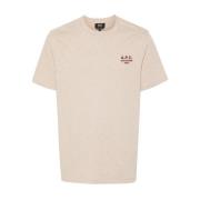 T-skjorte med brodert logo i beige