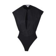 Svart Dickey Bodysuit