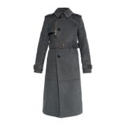 Bomull trenchcoat med belte