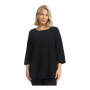 Svart Bluse med ¾ Ermer