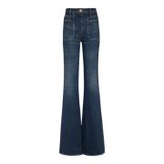 Flared denim jeans