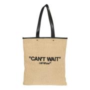 Hvit Shopper Veske Elegant Statement