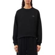 Svart Oversized Sporty Genser