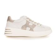 Rhinestone Logo Skinn Sneakers