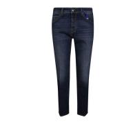 Slim Crop Jeans med Fem Lommer