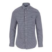 Rutete Button-Down Skjorte Navy