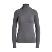 Klassisk Turtleneck Genser Grå Heather