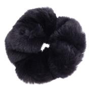 Marineblå Faux Fur Scrunchie