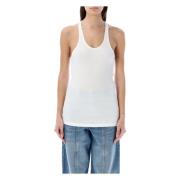 Hvit Tank Top med Racer Back