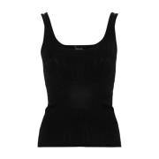 Svart Strikket Tank Top