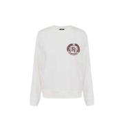 Ivory Rund Hals Sweatshirt Bordeaux Våpenskjold