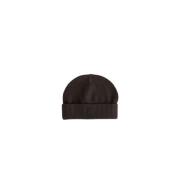 Brun Ull Beanie MAT Black Linje