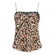 Leopard Silke Blonder Topp