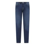 Tapered Fit Jeans i Svart