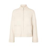 Sia Ras LS Knit Zipper Cardigan - Birch Melange