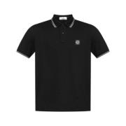 Logo Applique Polo Skjorte Svart