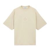 Beige Bomull Jersey med Compass Logo