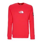 Rød Crewneck Sweatshirt Stilig Herremote