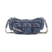 Travel 3000 Skulderveske X - Multipocket veske i behandlet denim