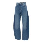 Høy Midje Wide Leg Denim Jeans