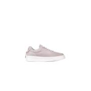 Ivory Skinn Sneakers Perforerte Detaljer Gummisåle