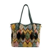 Multifarget Silke Velvet Patch Tote Bag