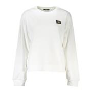 Elegant hvit børstet koselig sweatshirt