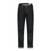 Svarte Crane Broderte Denim Jeans