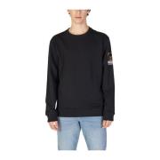 Svart Crewneck Bomullsgenser