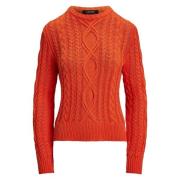 Oransje Lauren By Ralph Lauren Orange Knit Crewneck Genser