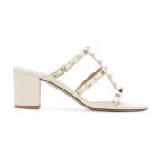 Hvite Rockstud Sandaler Elegant Stil