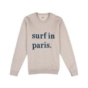 Paris Surf Sweatshirt med Boucle Broderi