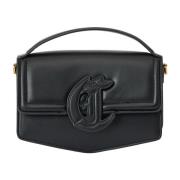 Logo clutch veske i svart harpiks