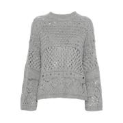 Paljettdekorert Crew Neck Sweater