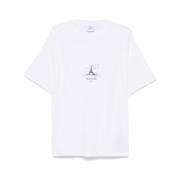 Hvit Logo Print Crew Neck T-skjorte