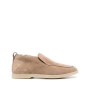 Beige Semskede Slip-On Sko