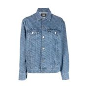 Logo-Print Denim Jakke