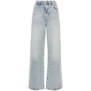 Lys Blå Denim Straight Leg Jeans