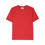 Rød Logo Print Crew Neck T-skjorte