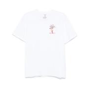 Hvit Logo Print Crew Neck T-skjorte