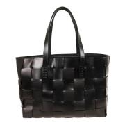 Svart Shopper Veske Premium Skinn